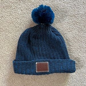 Love Your Melon blue pom pom hat